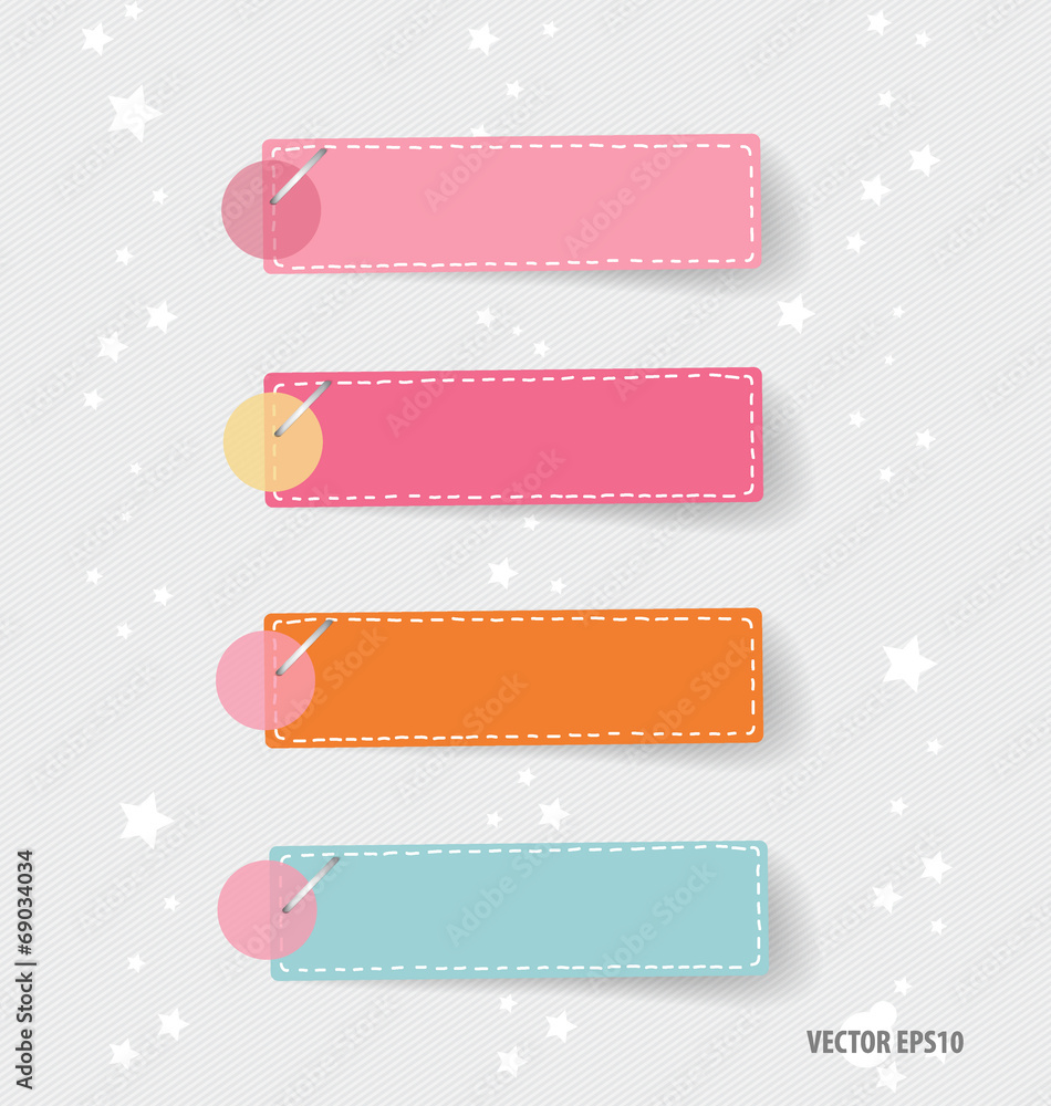 Cute note papers, ready for your message. Vector illustration. Cute note papers, ready for your message. Vector illustration.