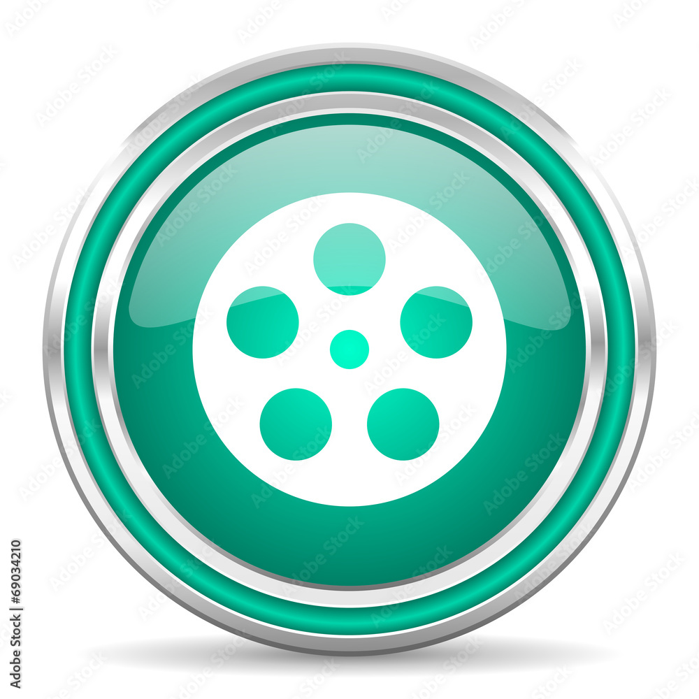 film green glossy web icon