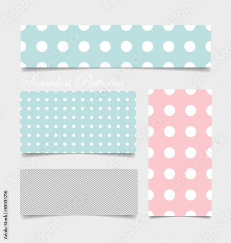 Cute patterns and seamless backgrounds. Ideal for printing onto