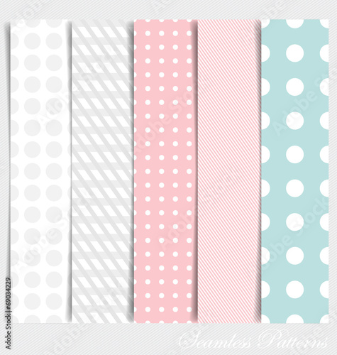 Cute patterns and seamless backgrounds. Ideal for printing onto