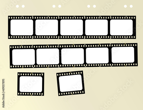 35mm format filmstrip,free copy space, vector format