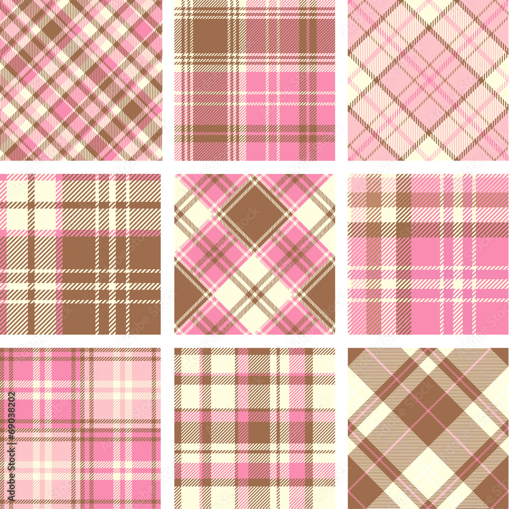 Set of seamless tartan patterns Set of seamless tartan patterns
