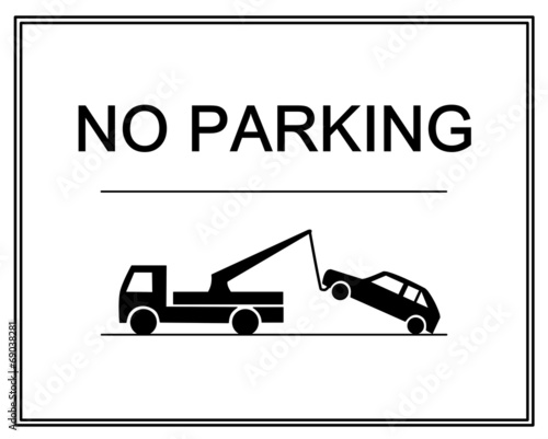 Traffic sign - no parking.