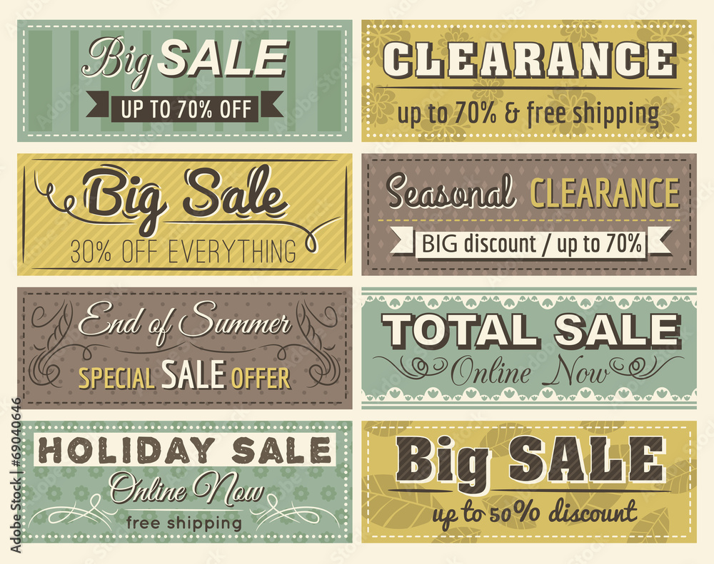 Obraz premium Set of special sale offer labels and banners , vector