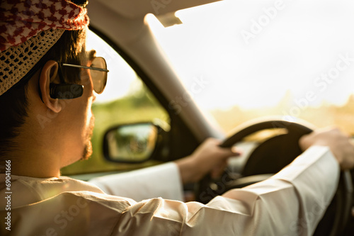 Arabian Businessman In Car photo