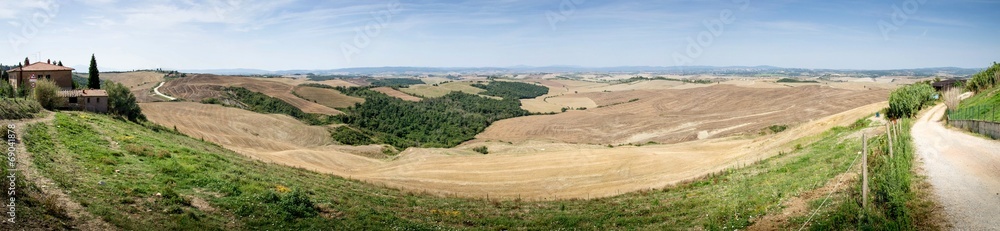 Naklejka premium Panorama Toscane Crete Senesi