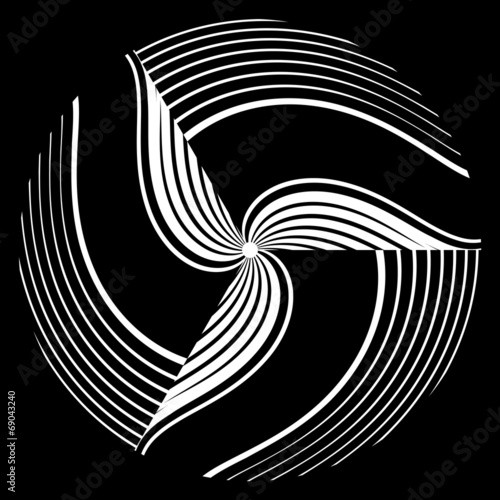 Abstract rotation design element.