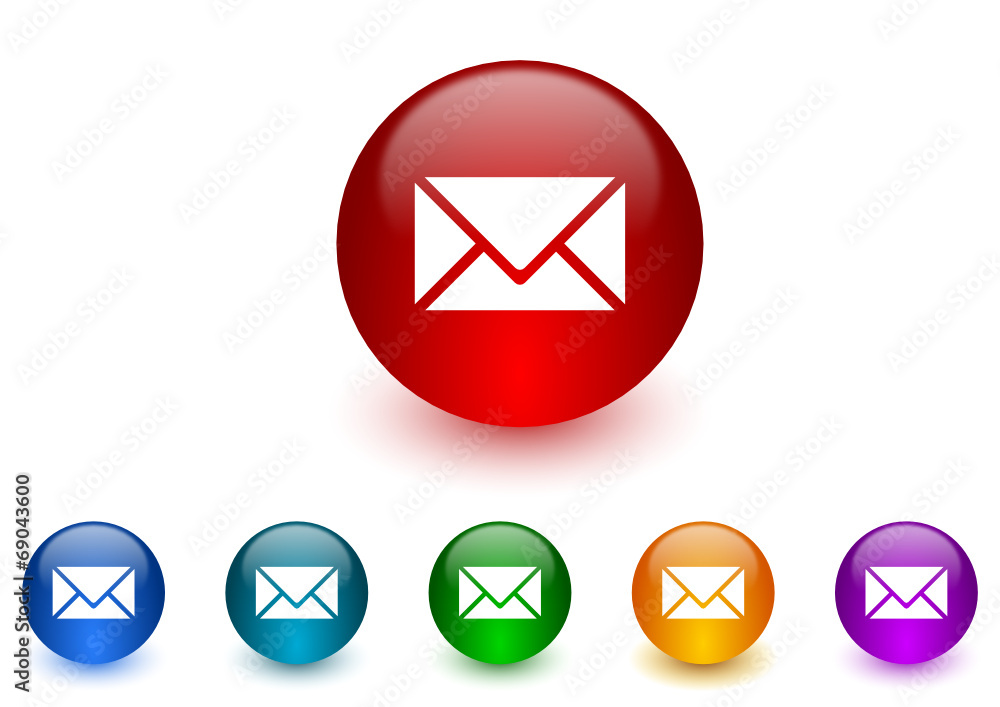 mail icon vector set mail icon vector set