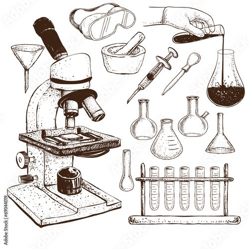 Laboratory Equipment Doodle