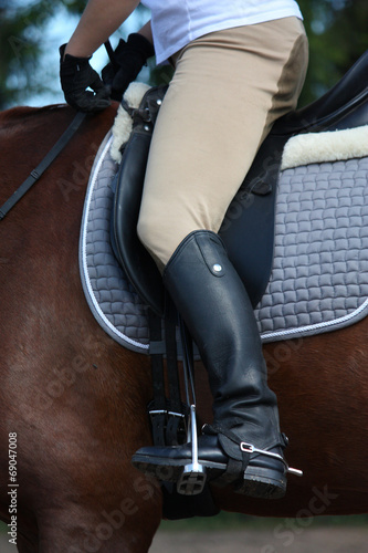Close up of rider leg © virgonira