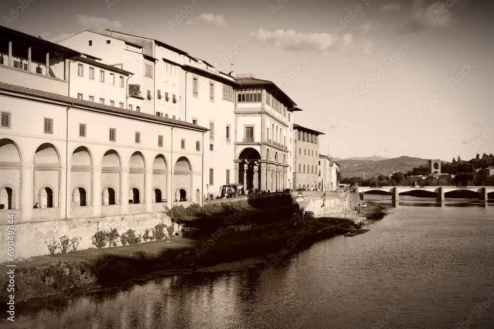 Florence, Italy - sepia tone monochrome style Florence, Italy - sepia tone monochrome style