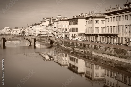 Florence, Italy - sepia tone monochrome style