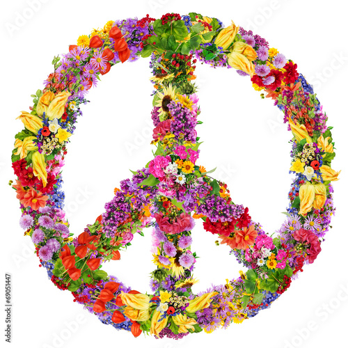 Fotografering Peace flower symbol