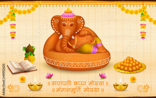 Lord Ganesha made of clay Ganesh Chaturthi