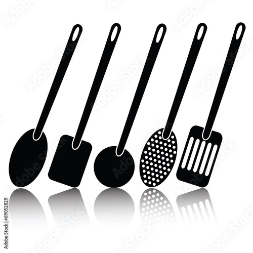 kitchen utensil silhouettes