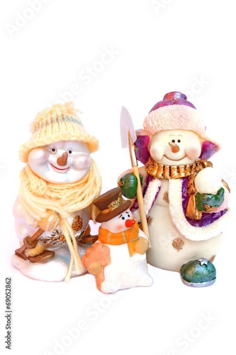 Some Snowmans in Christmas Home Decoration © Alex