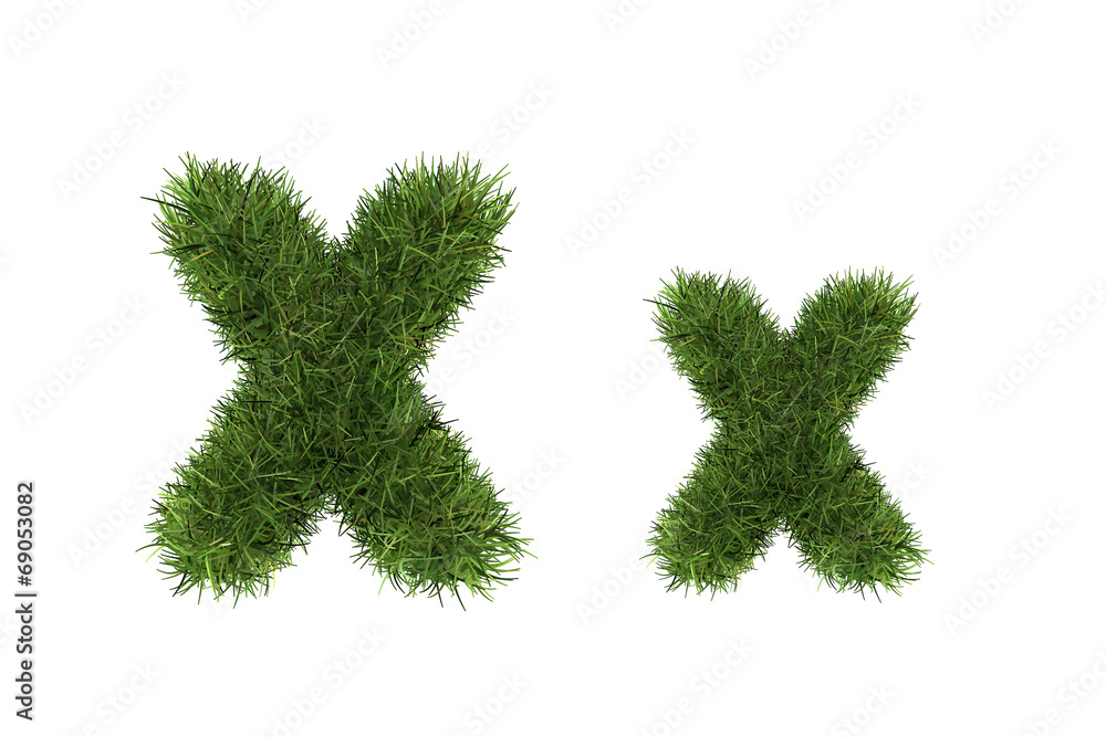 Grass letters, upper and lowercase Grass letters, upper and lowercase