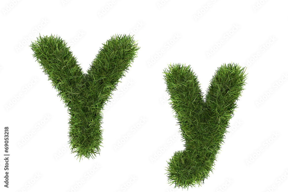 Grass letters, upper and lowercase Grass letters, upper and lowercase