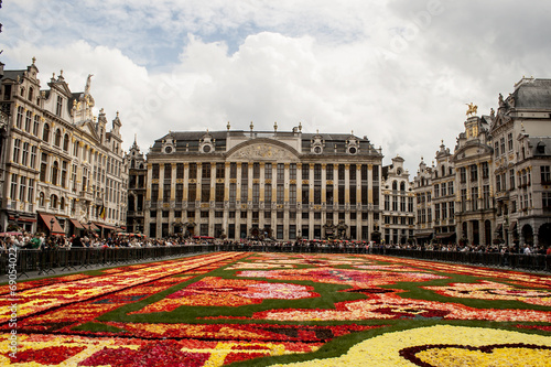 BRUSSELS, AUGUST 2014 : Flower Carpet in Grand Place on August 1