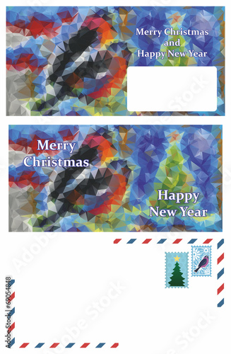 set of greeting Christmas letter