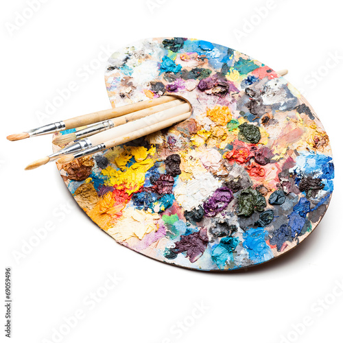 palette and brushes