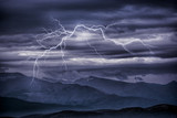 The Mountains Under Lightning
