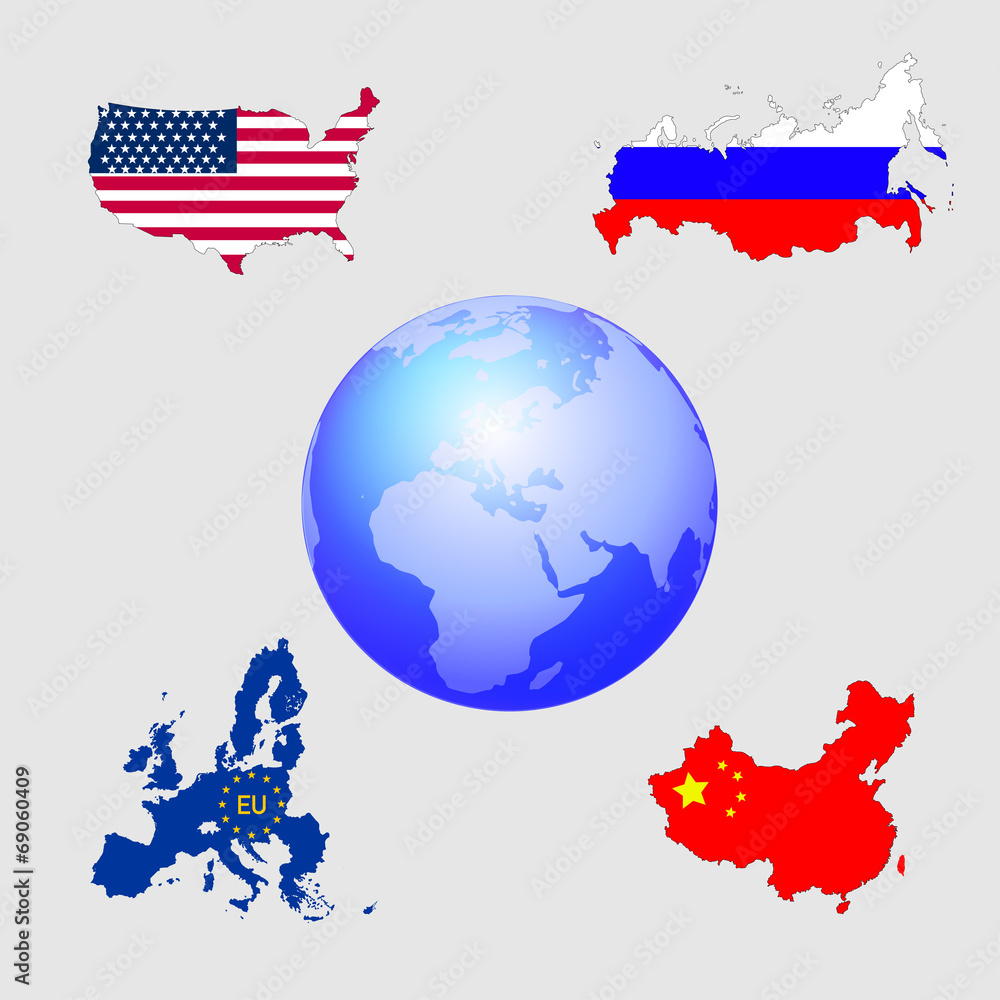 Obraz premium Weltmächte
