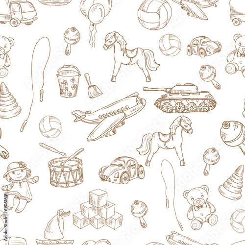 Toys seamless pattern