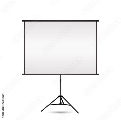 Blank projection screen with copy-space. Vector EPS10.