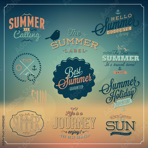 Summer calligraphic designs