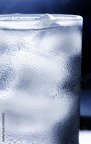 Glass with water and ice