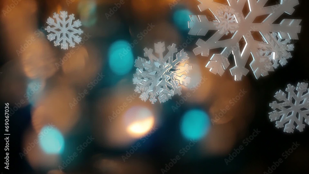 キャンドルと雪の結晶1