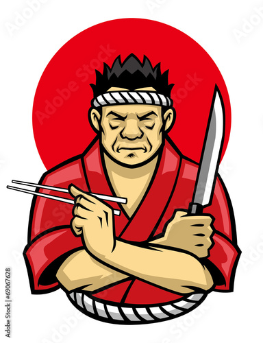 japanese chef crossing arm