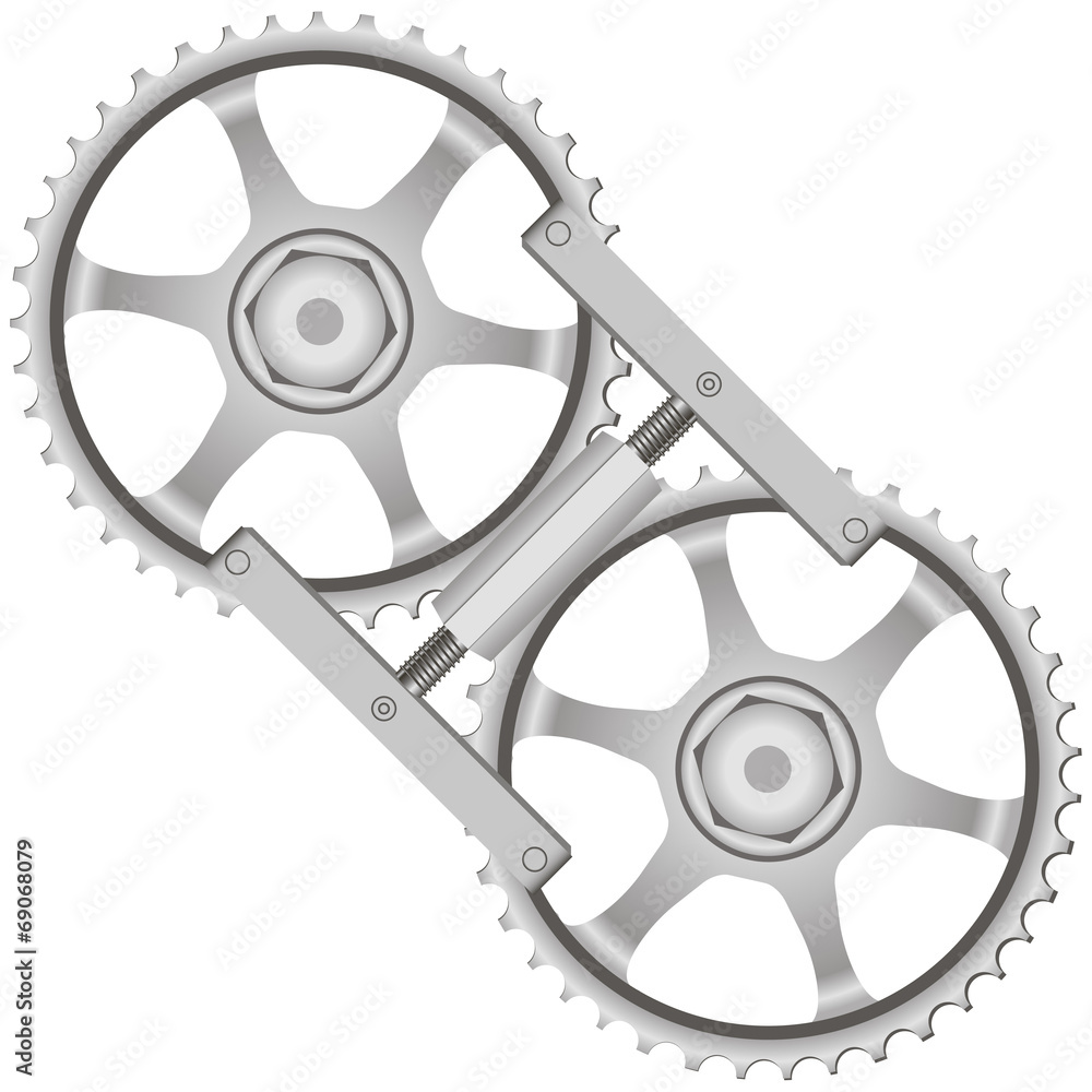 Naklejka premium Tool locking gears