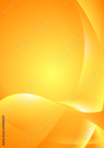 Bright yellow orange waves background