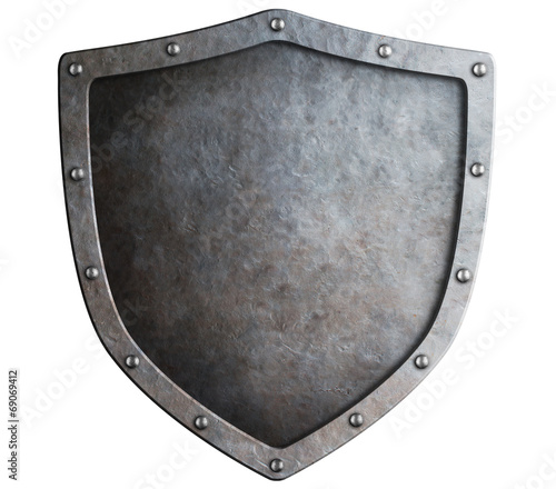 metal shield isolated photo