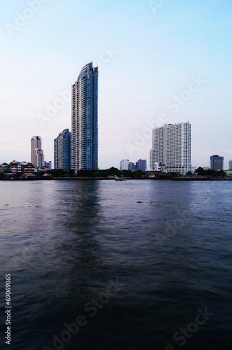 Bangkok city and river