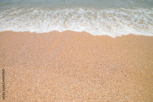 Beach sand background. Wave and sand border.