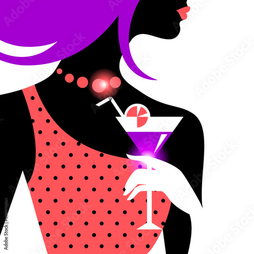 Beautiful woman silhouette
