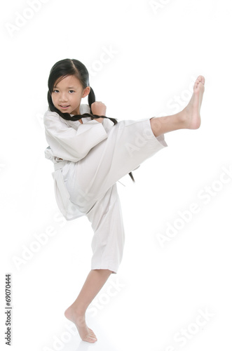 asian girl in white kimono