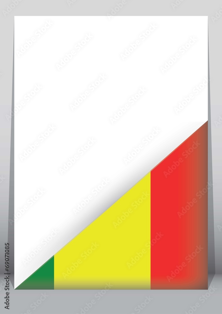 Illustration of an binder or holder with the flag of Mali Illustration of an binder or holder with the flag of Mali