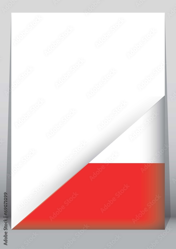 Illustration of an binder or holder with the flag of Poland Illustration of an binder or holder with the flag of Poland