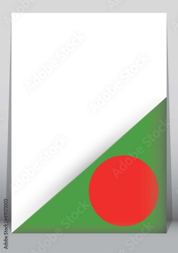 Illustration of an binder or holder with the flag of Bangladesh