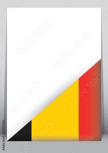 Illustration of an binder or holder with the flag of Belgium