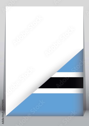 Illustration of an binder or holder with the flag of Botswana
