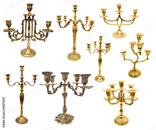 Set with various candle holders