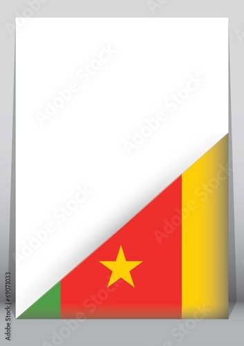Illustration of an binder or holder with the flag of Cameroon