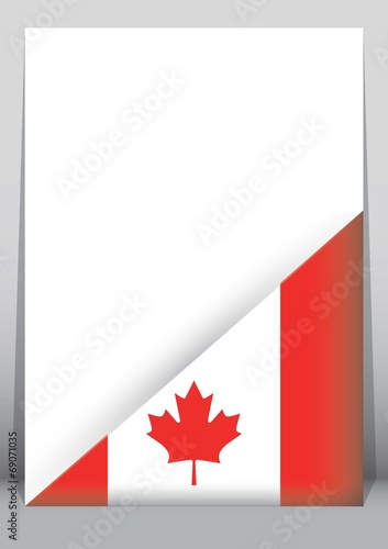 Illustration of an binder or holder with the flag of Canada