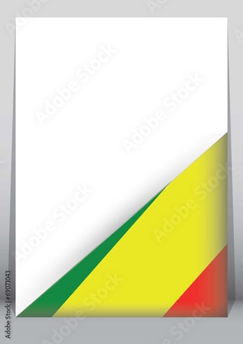 Illustration of an binder or holder with the flag of Congo