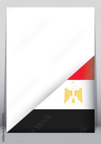 Illustration of an binder or holder with the flag of Egypt